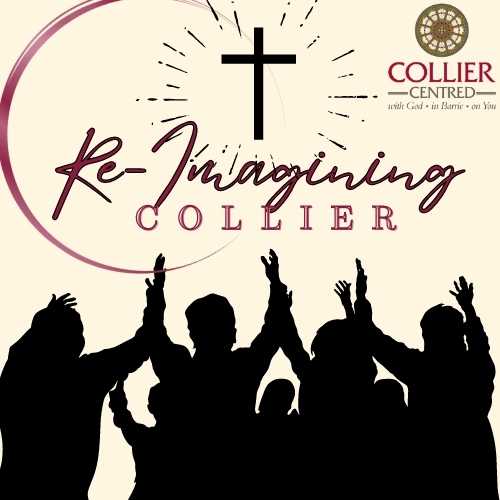 Image for Collier Street United Re-Imagining Project. The text reads "Re-Imagining Collier" with a Collier Logo at the top right.